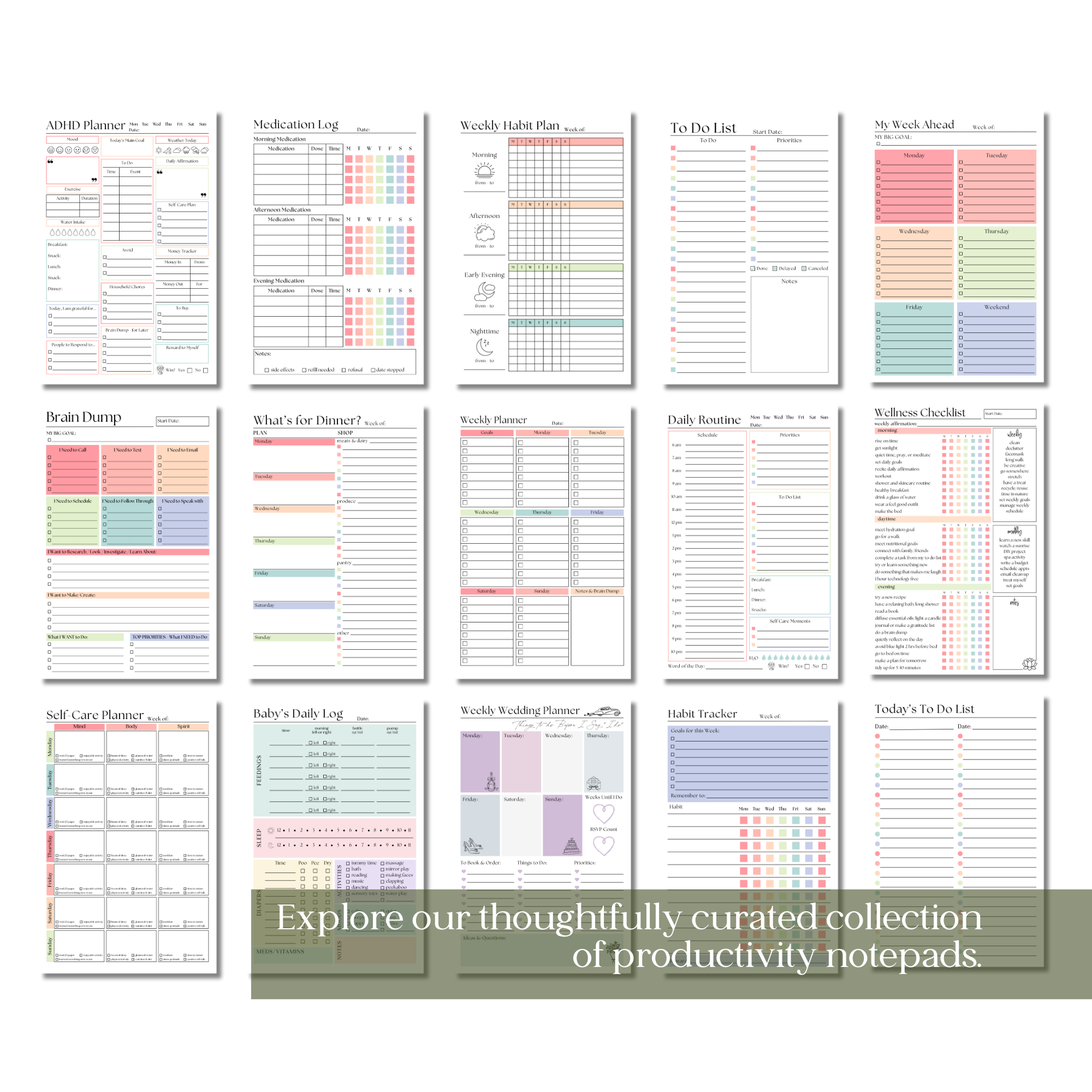 Daily and Weekly To-Do List: 50-Page Notepad