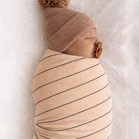 SIIX Collection - Tan/Black Stripe / Ribbed Swaddle