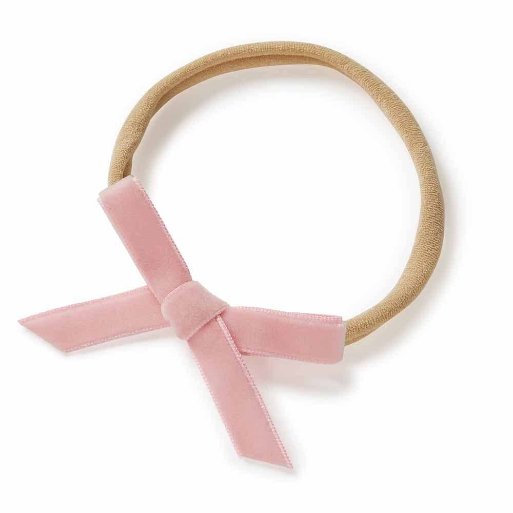 Snuggle Hunny- Rose Pink Velvet Bow