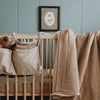 Muslin & Sherpa Blanket - Vichy brown
