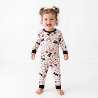 Fancy Prince- Pumpkin Ghost Rainbow Bamboo Long Sleeve Pajama Set