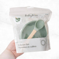 Bowl & Wooden Spoon Set - Sage