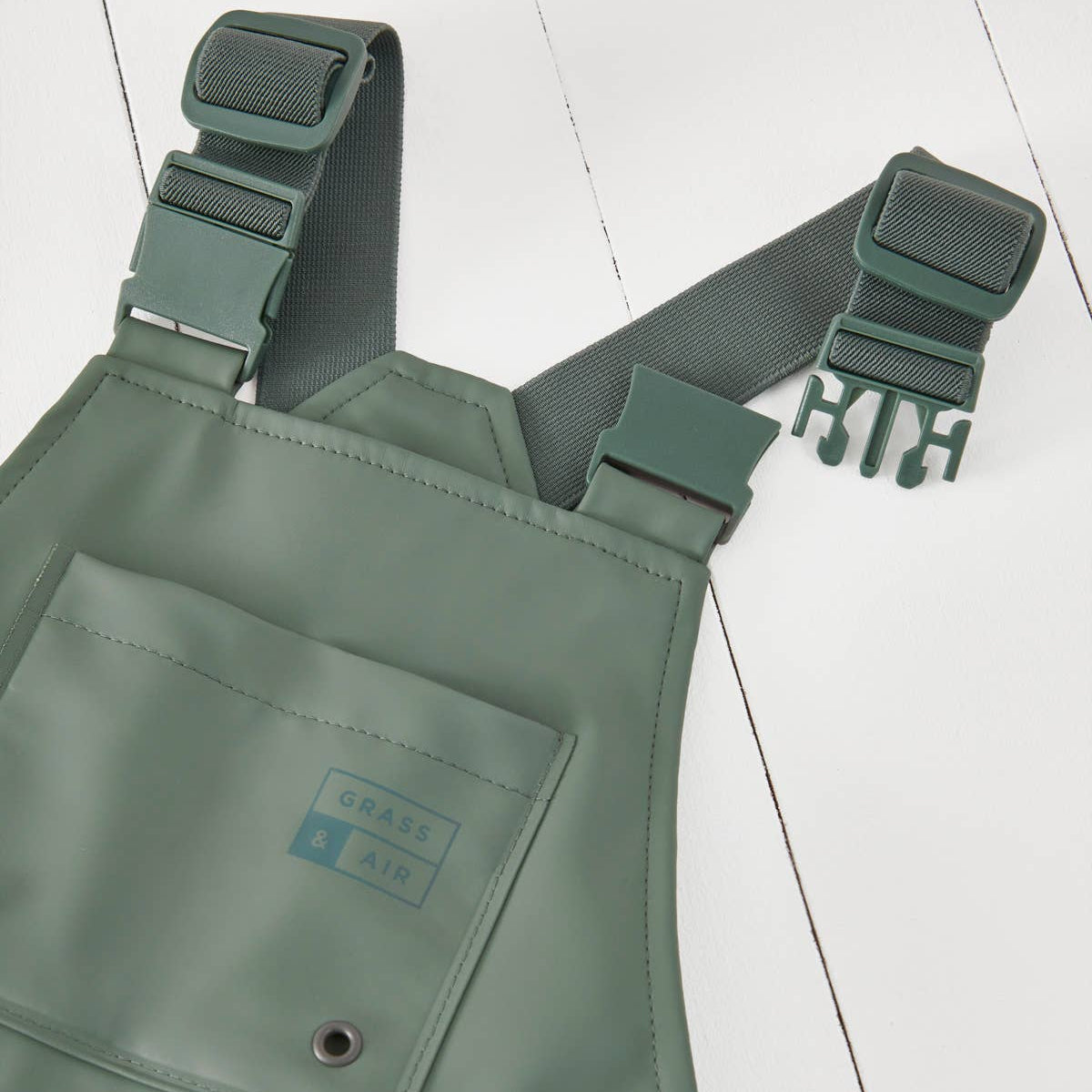 Khaki Kids Waterproof Rain Dungarees