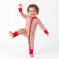 Fancy Prince- Baby Christmas Plaid Red Bamboo Zip Sleeper
