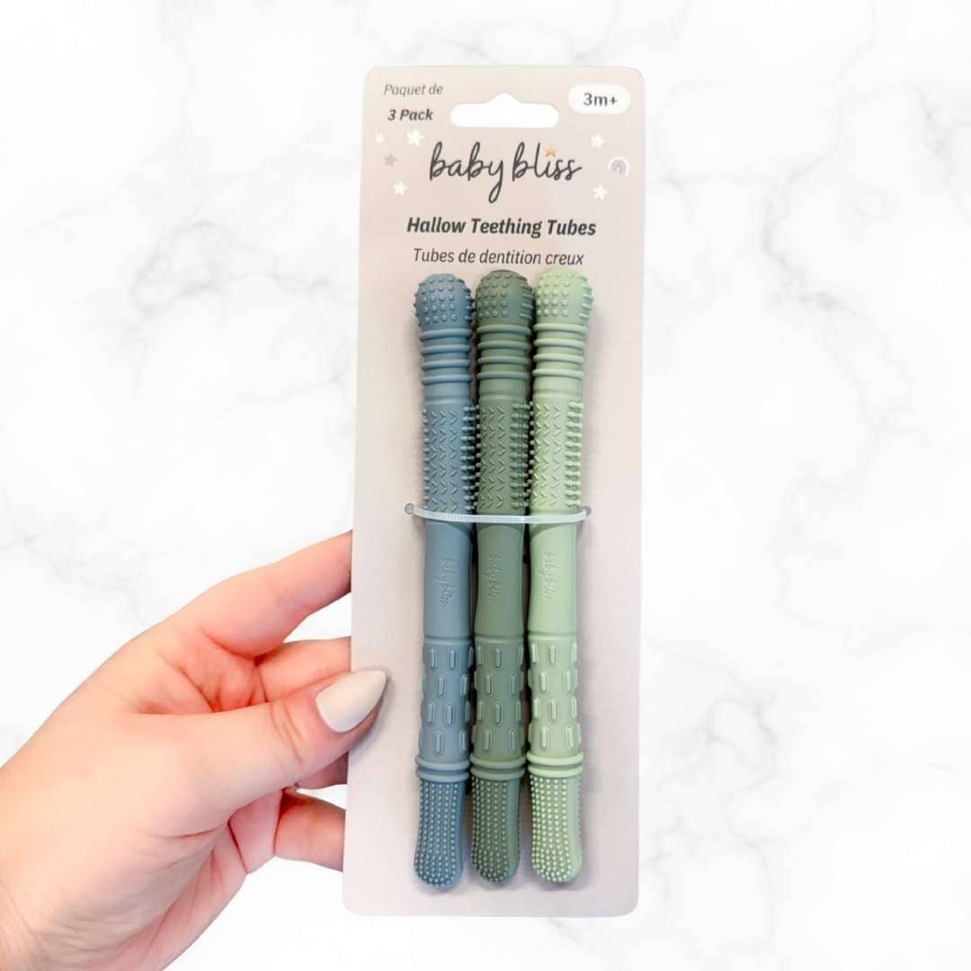 Hallow Teething Tubes - Dusty Rose/Dusty Pink/Almond