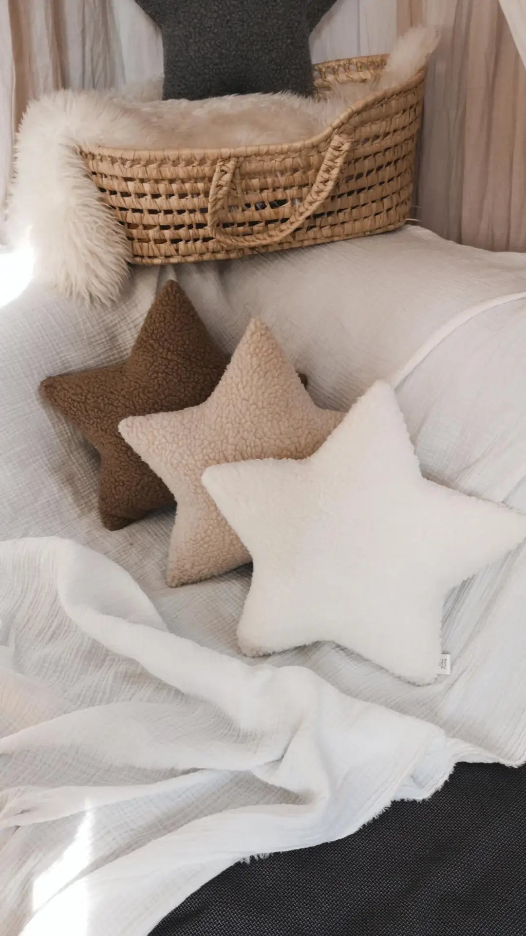 Star Pillow - 5 Sherpa Color Choices