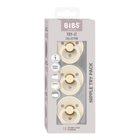 BIBS Pacifier - Try it Collection Sage 3 Pack- Ivory