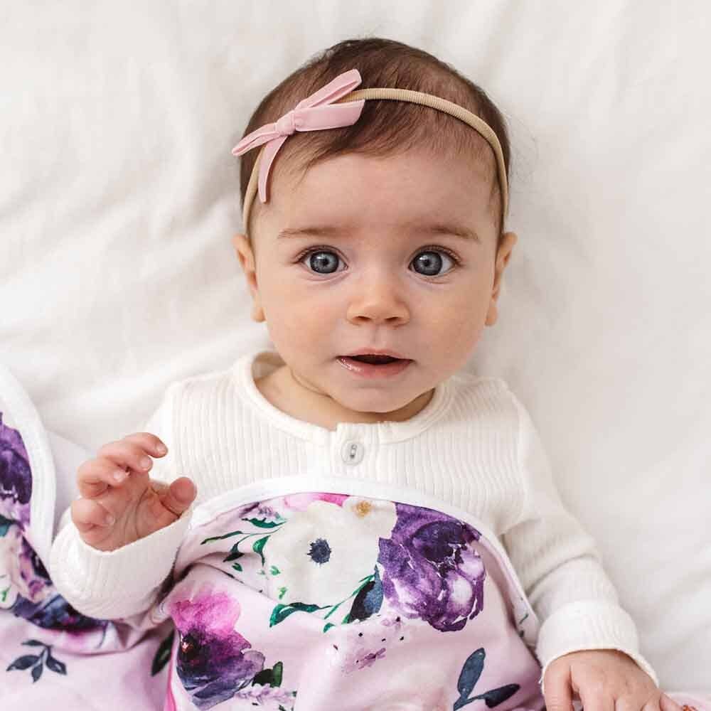 Snuggle Hunny- Rose Pink Velvet Bow