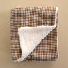 Muslin & Sherpa Blanket - Vichy brown