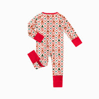 Fancy Prince- Baby Christmas Plaid Red Bamboo Zip Sleeper