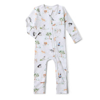 Snuggle Hunny- Dog Park Organic Snugglesuit Convertible Romper