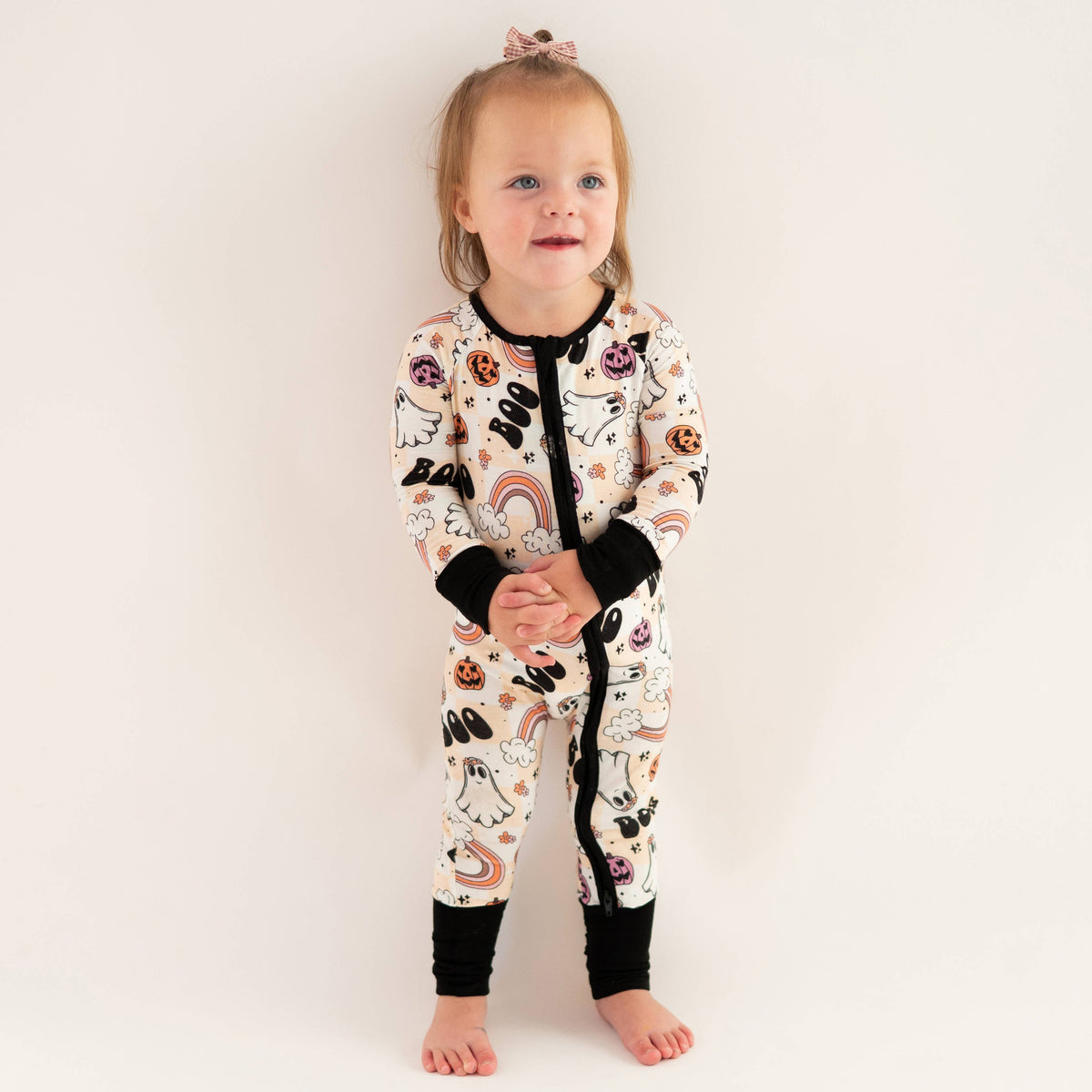 Fancy Prince- Halloween Rainbow Ghost Bamboo Zip Sleeper