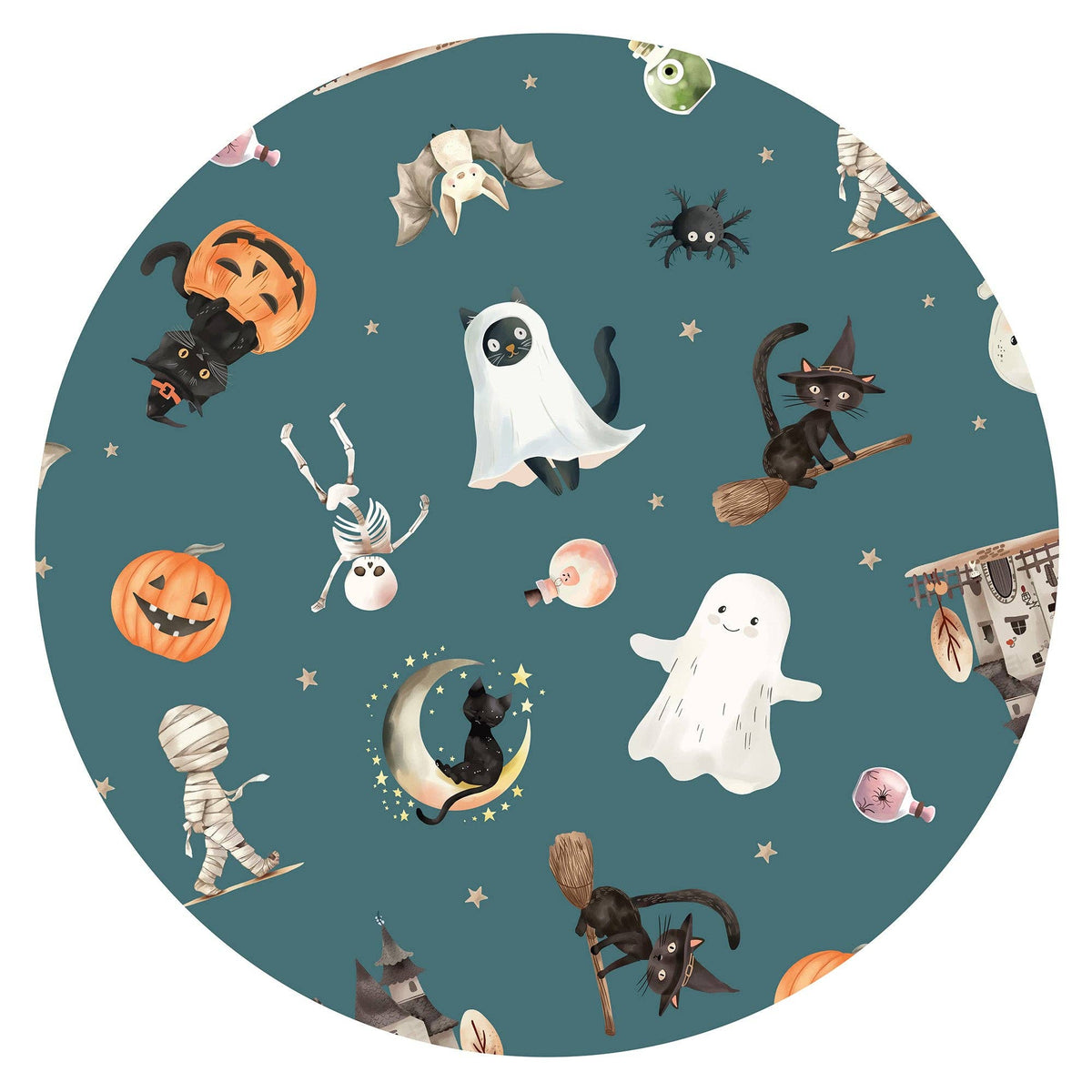 Fancy Prince-Spooky Ghost Pumpkin Patch Baby Bamboo Convertible Romper