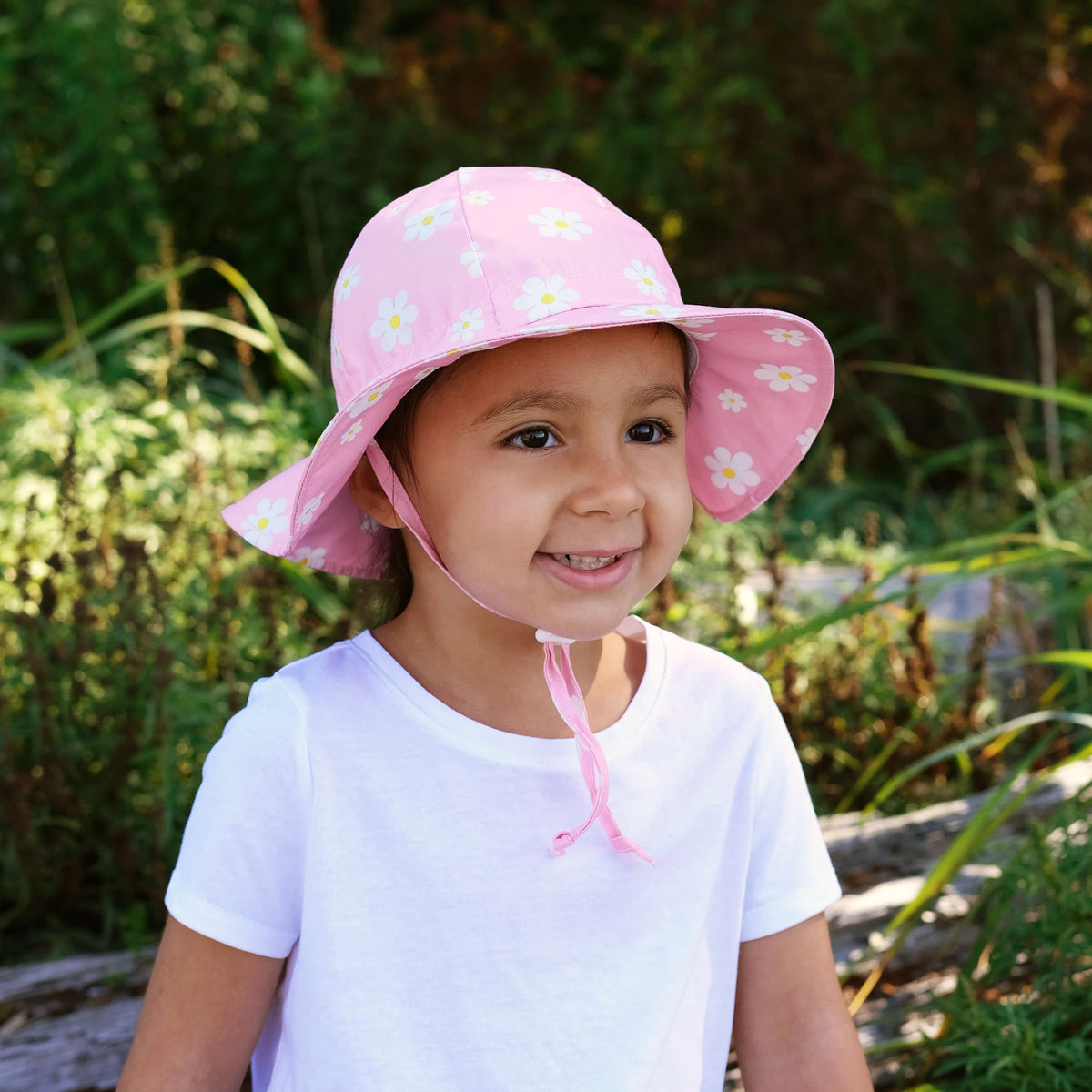 Jan & Jul Cotton Floppy Hat- Pink Daisy