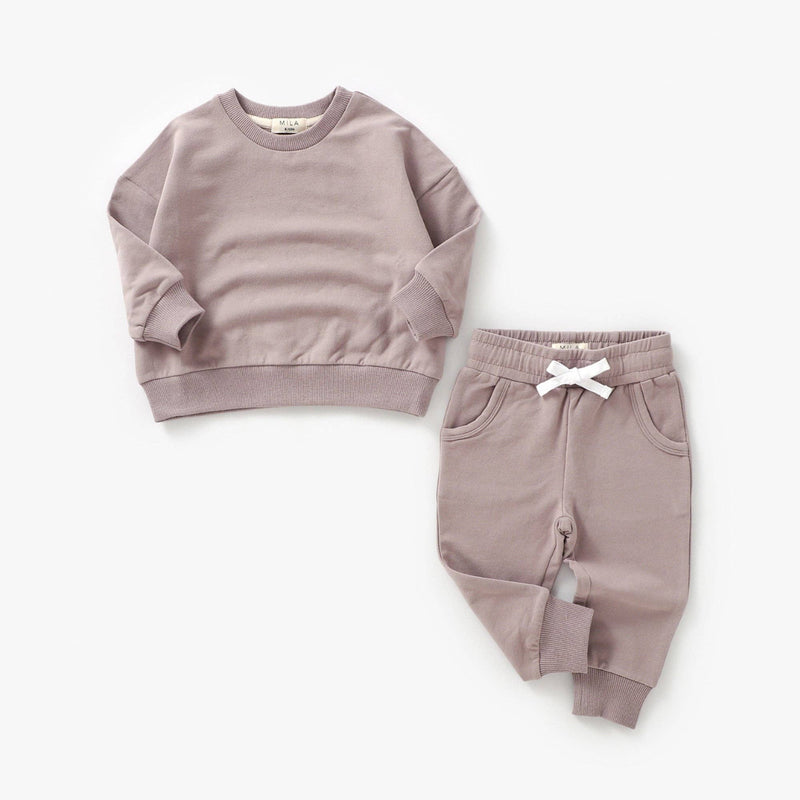 Sweatshirt & Jogger Set | Pale Mulberry