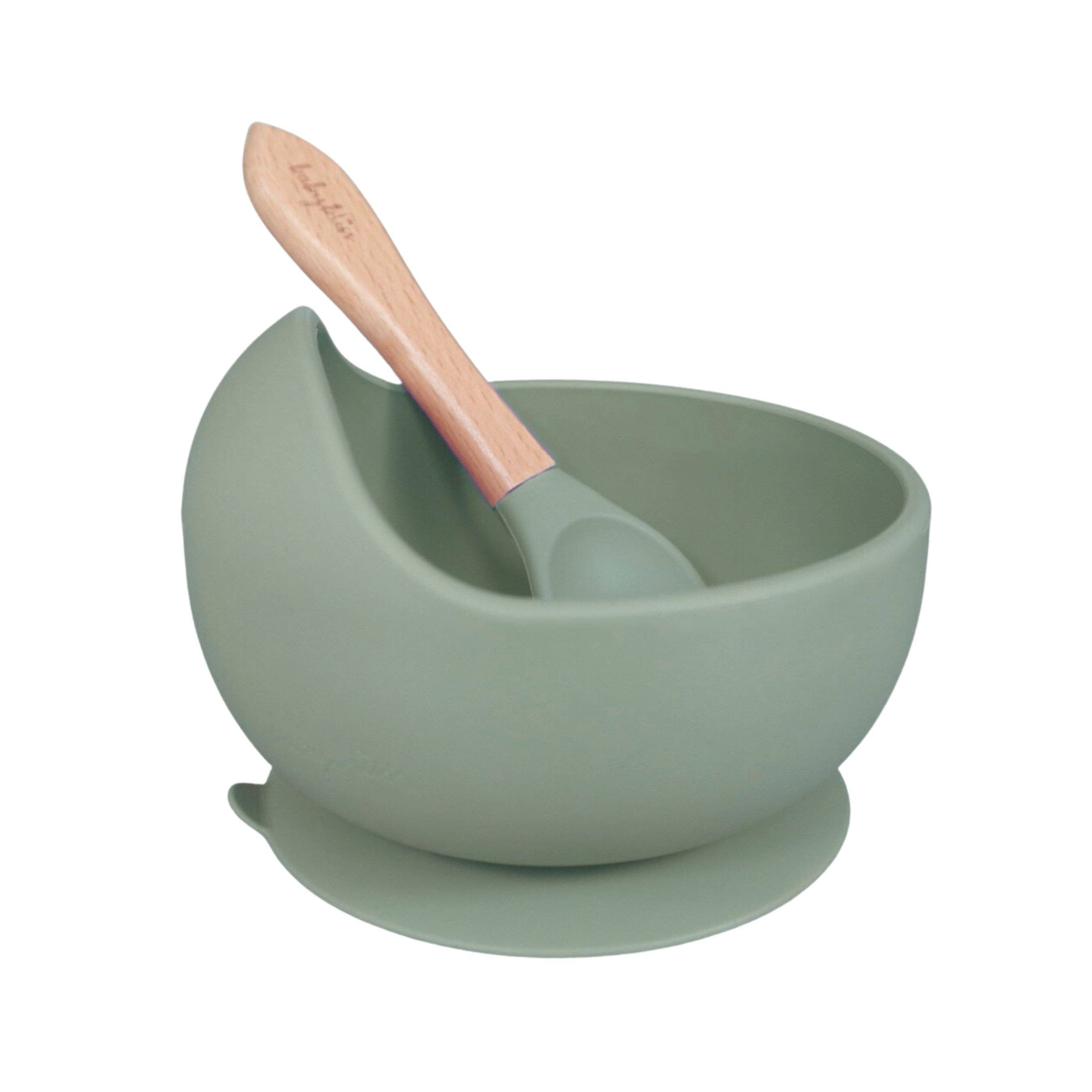 Bowl & Wooden Spoon Set - Sage