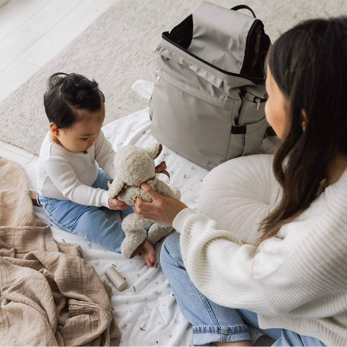 Perlimpinpin - Waterproof Diaper Bag - Sand