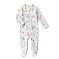 Snuggle Hunny- White Rabbit Organic Snuggle Sleepsuit Zip Footie