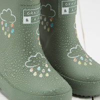 Rubber Boots Green Colour-Changing Kids