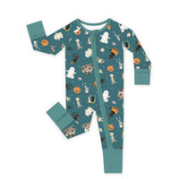 Fancy Prince-Spooky Ghost Pumpkin Patch Baby Bamboo Convertible Romper