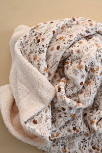 Minika Muslin & Sherpa Blanket - Wildflowers