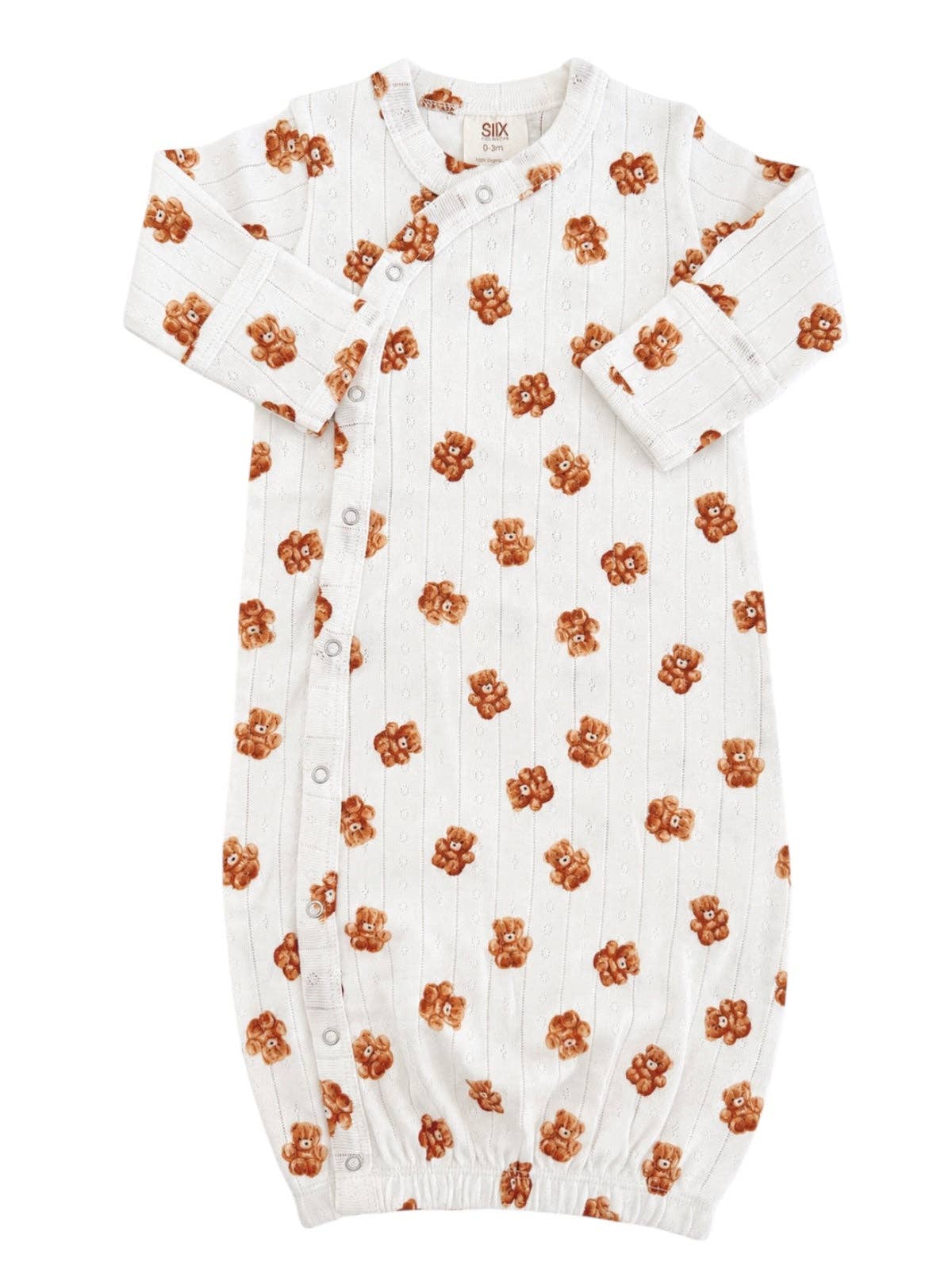 SIIX Collection - Teddy Bear / Organic Pointelle Gown