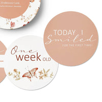 Snuggle Hunny- Butterfly & Pink Sand Reversible Milestone Cards