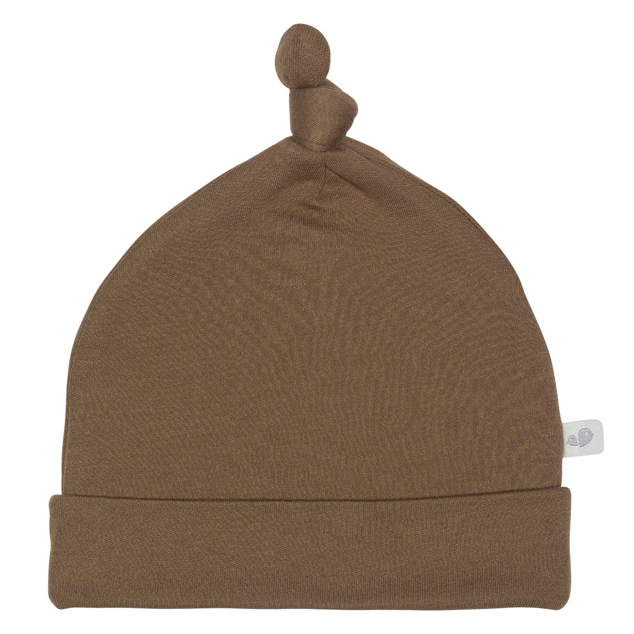 Newborn bamboo knotted hat - Moka