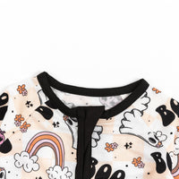 Fancy Prince- Halloween Rainbow Ghost Bamboo Zip Sleeper