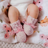 Snuggle Hunny - Pink Merino Wool Bonnet & Booties