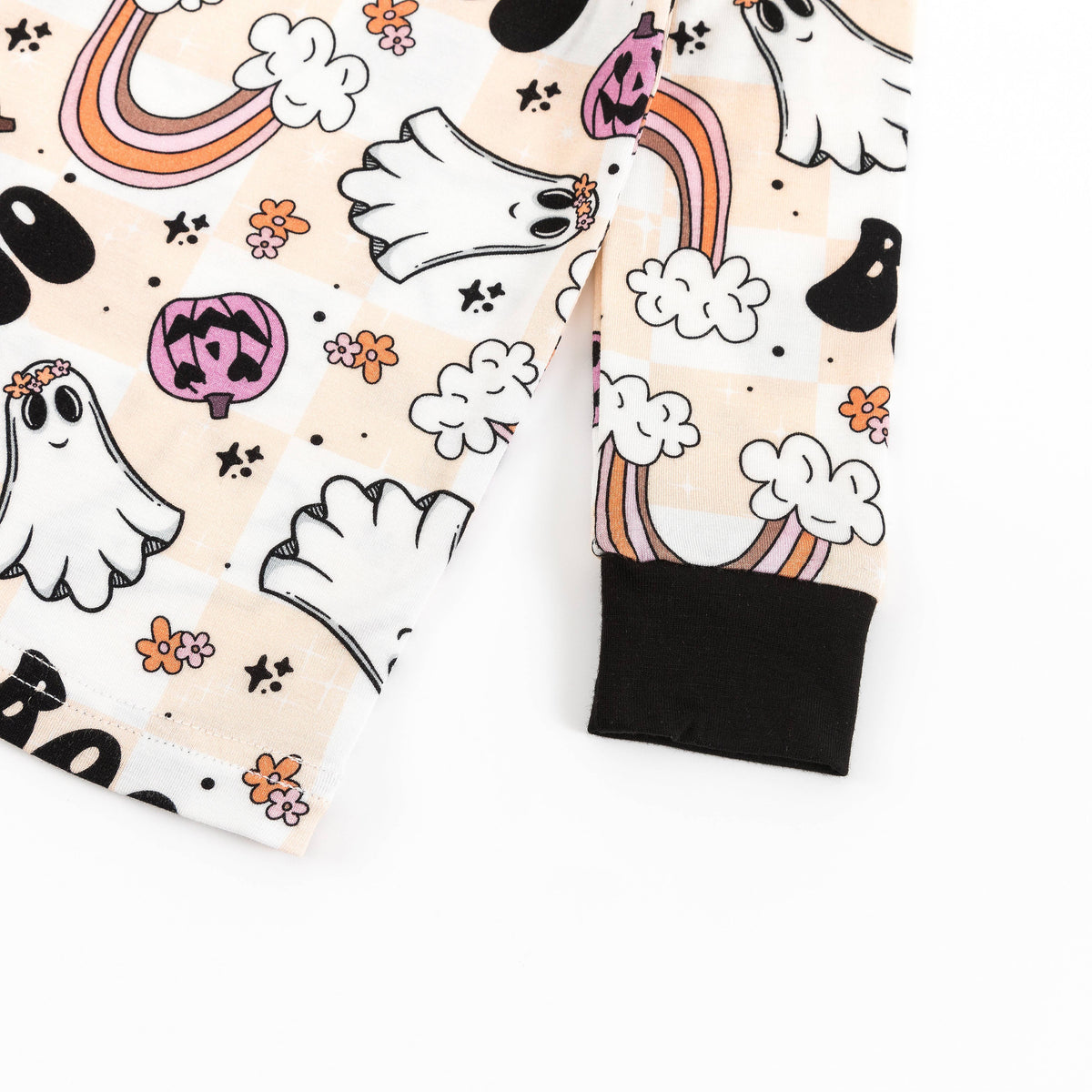 Fancy Prince- Pumpkin Ghost Rainbow Bamboo Long Sleeve Pajama Set