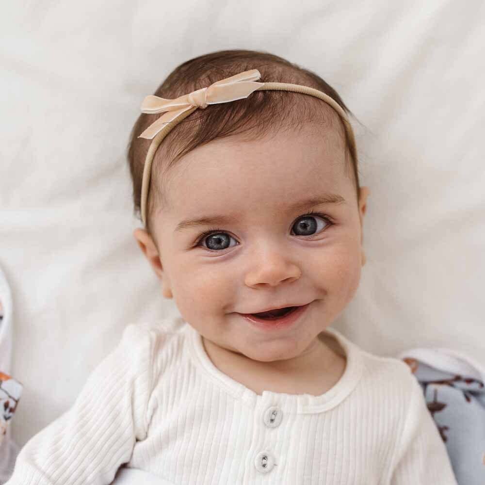 Snuggle Hunny- Lychee Velvet Bow