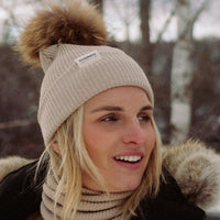 ECOGRIFFE Austral Beanie in IVORY - Adult Size