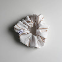 Scrunchies-Cream & Taupe Striped