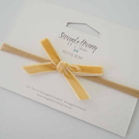 Snuggle Hunny- Gold Velvet Bow