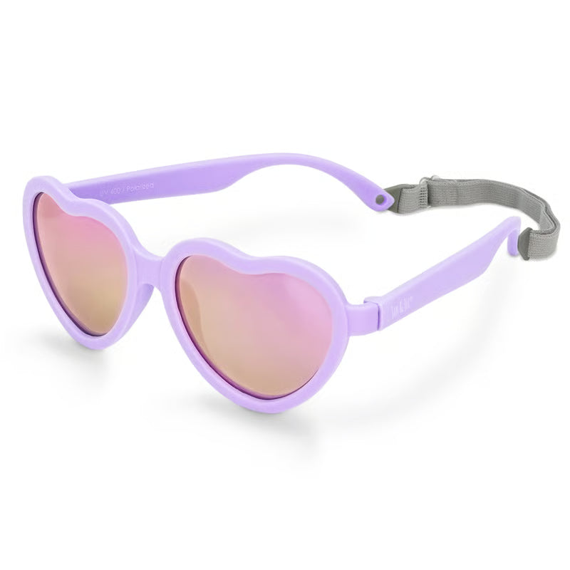 Jan & Jul Sunglasses- Heart Lavender with Aurora lens