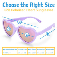 Jan & Jul Sunglasses- Heart Lavender with Aurora lens