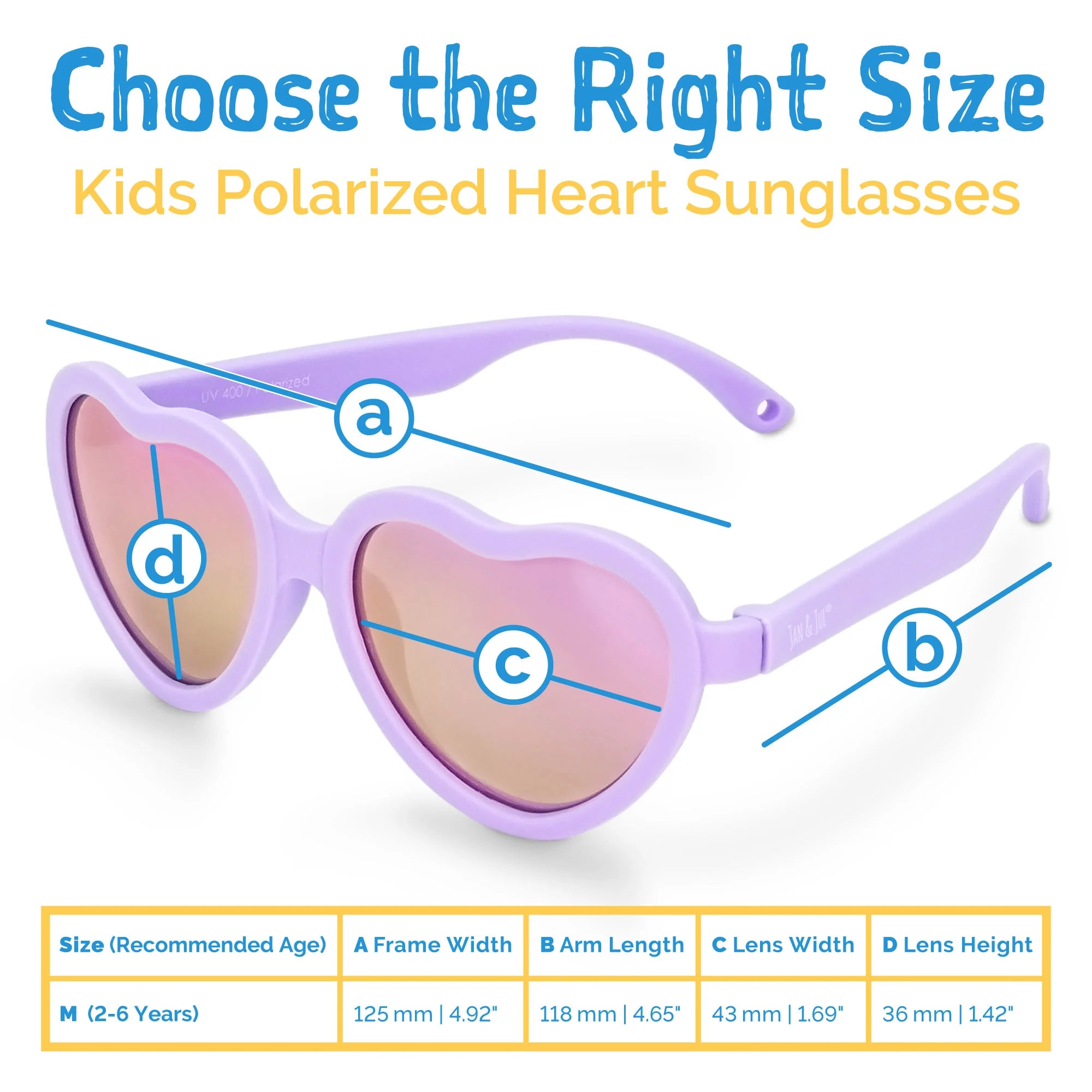 Jan & Jul Sunglasses- Heart Lavender with Aurora lens