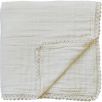 Mebie Baby- Cream Lace Muslin Quilt