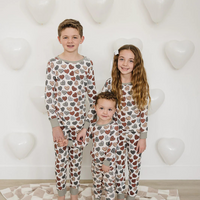 Mebie Baby - Conversation Hearts Ribbed Pajamas