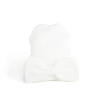 Newborn Hat - Bow - White