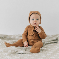 Mebie Baby - Organic Cotton Ribbed Zipper