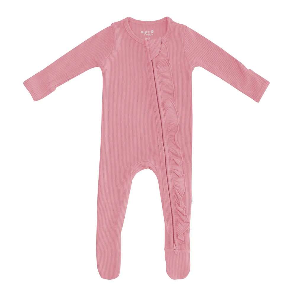 Kyte Baby - Fall RUFFLED Ribbed Zippered FOOTIE