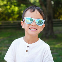 Jan & Jul Sunglasses- Light Blue with Aurora Lens
