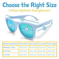 Jan & Jul Sunglasses- Light Blue with Aurora Lens