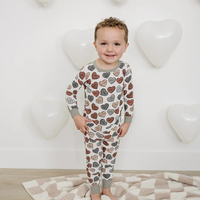 Mebie Baby - Conversation Hearts Ribbed Pajamas