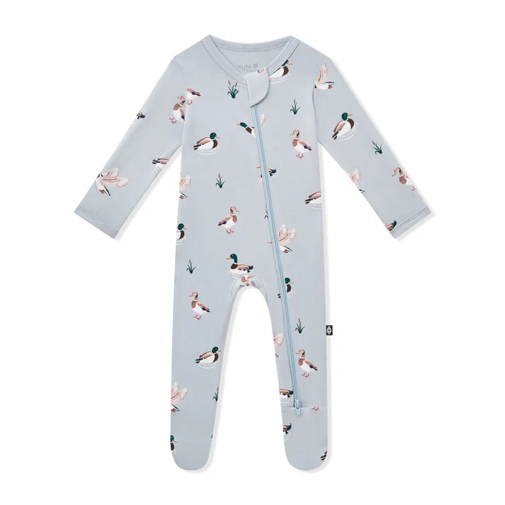 Kyte Baby - Zippered Footie - Mallard Duck -