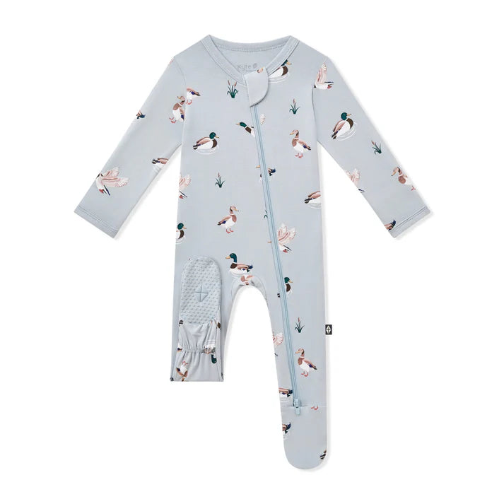 Kyte Baby - Zippered Footie - Mallard Duck -