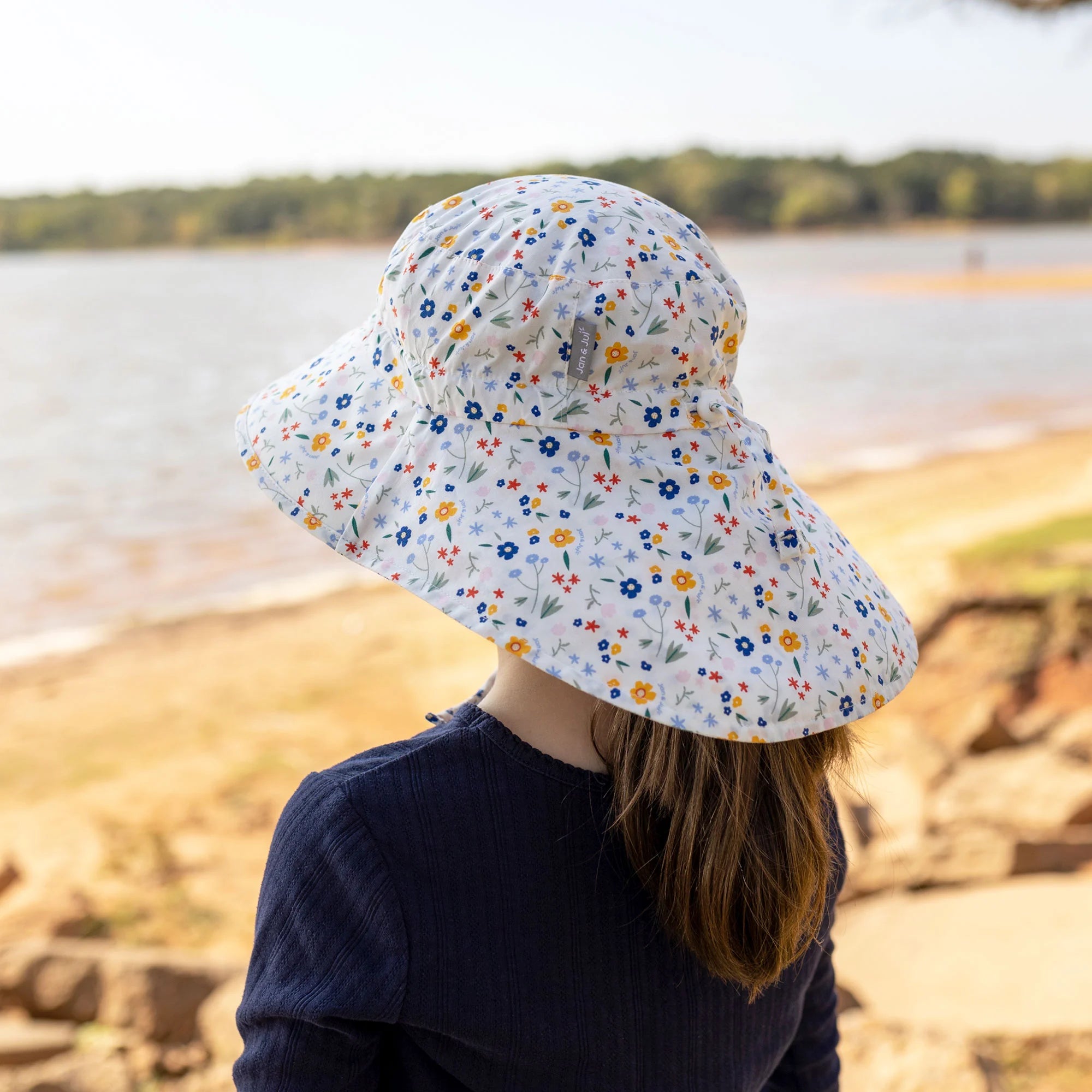 Jan & Jul Aqua Cotton Adventure Hat- Meadow Flowers