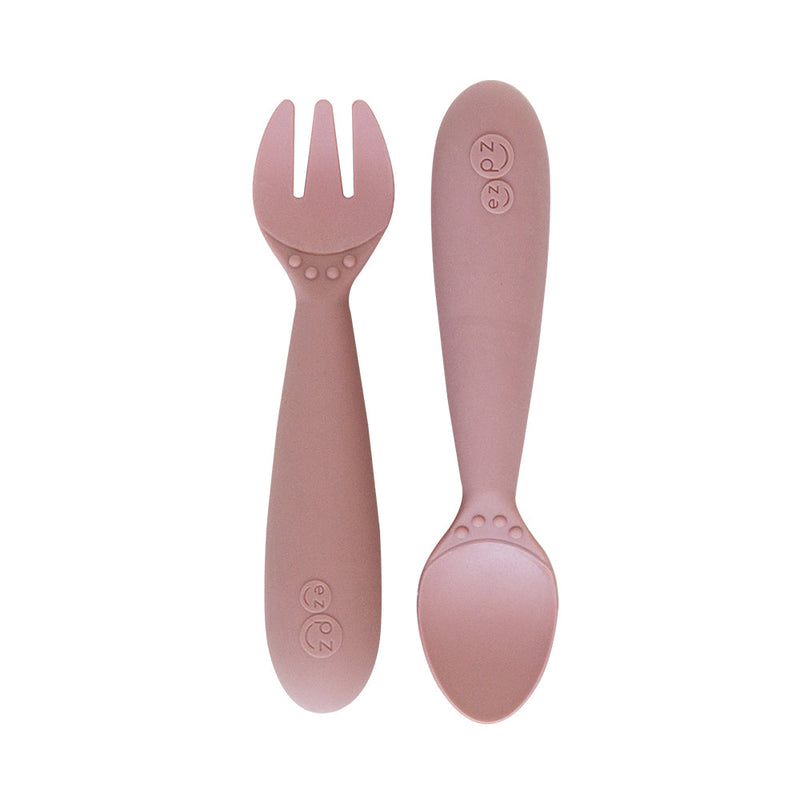 Ezpz Mini Utensils (Fork & Spoon)- Blush